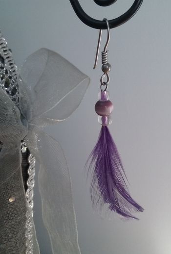 boucle d'oreille plume