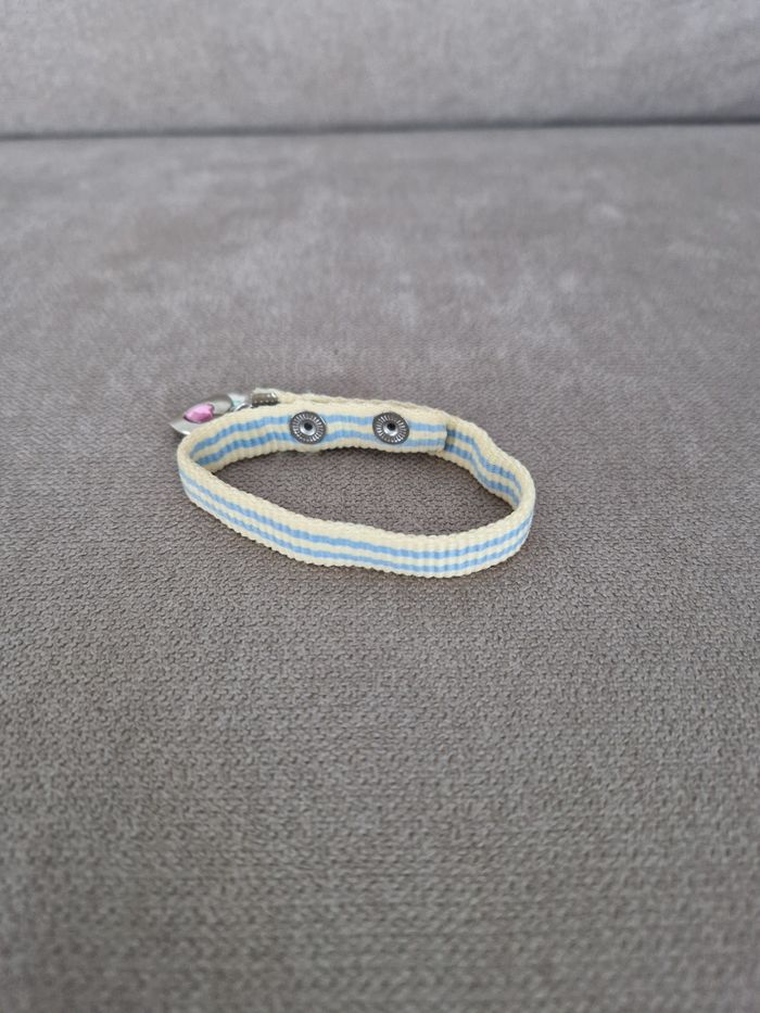 Bracelet Diddlina couleur jaune à rayures bleu - photo numéro 8