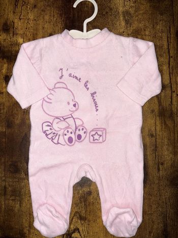 Grenouillère rose 1m