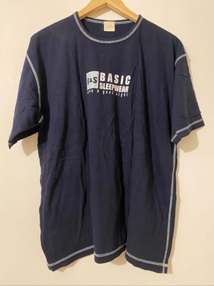 Ensemble de pyjama bleu marine taille M 100% coton - photo numéro 2