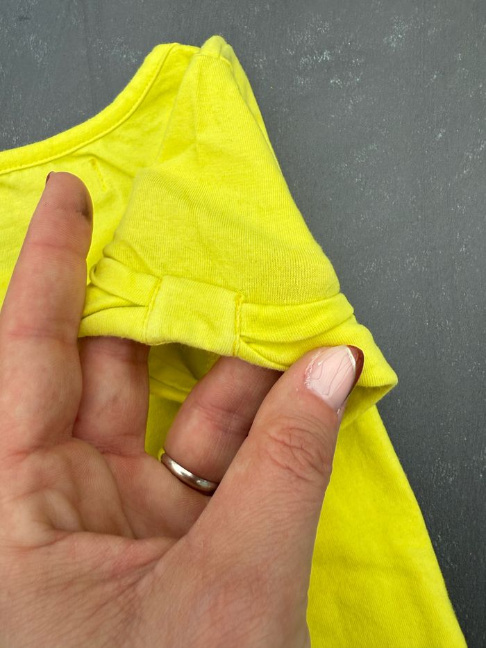 Tee-shirt manches courtes jaune - photo numéro 4