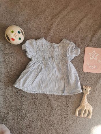 Blouse bleue 9 mois