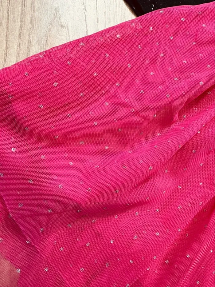 Taille 10 ans tenue 2 pièces fête fille Dpam noir rose * sequins tulle * 🎄 - photo numéro 4