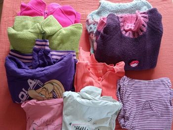 (lot014) Lot9 pièces automne-hiver fille 6 ans