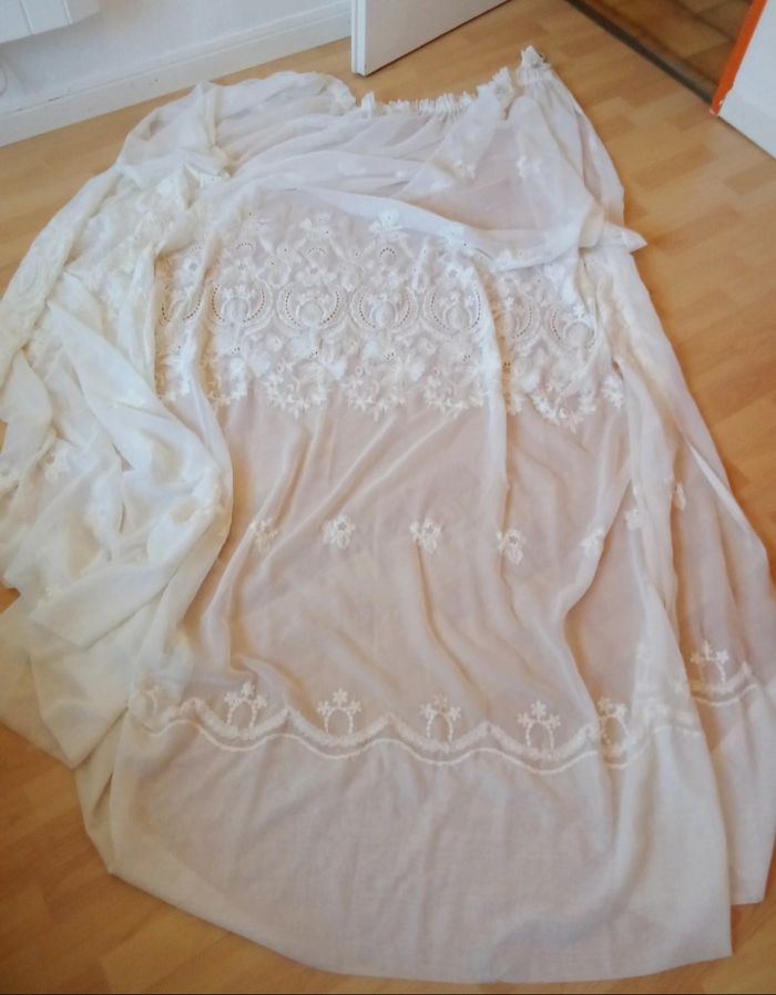 Rideau voilage brodé - photo numéro 5