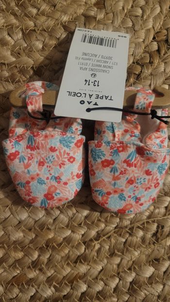 Chausson fleuris bébé fille TAO