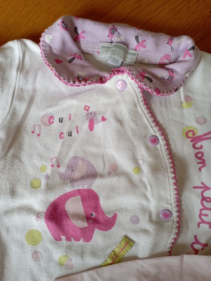 Lot de 2 pyjama Orchestra et Kimbaloo taille 3 mois en très bon - photo numéro 3