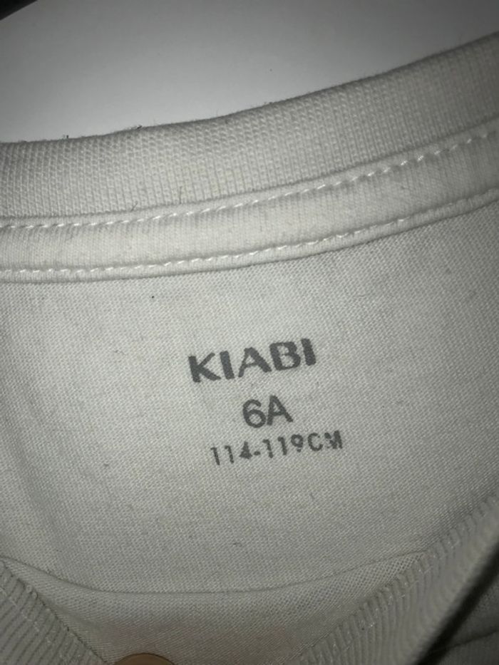 garçon |6 ans |T-shirt manches longues lavé repassé blanc à motifs kiabi - photo numéro 5