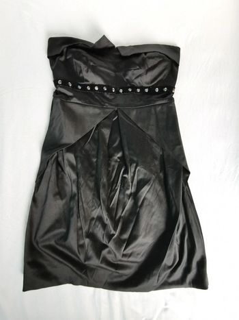 Robe bustier satinée