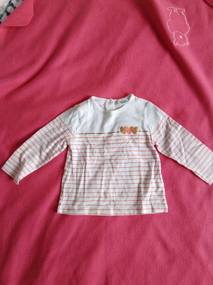 T-shirts à manches fille de 18 mois