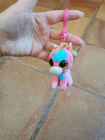 Licorne peluche breloque rose TY Fantasia 2016