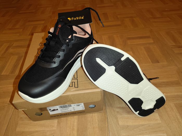 FitVille StepEase V1 Femme Chaussures de Gym rose et noires taille 37 - photo numéro 2