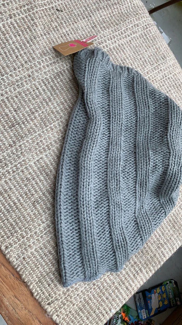 Tour de coup unisexe gris foulard tube cadeau Noël