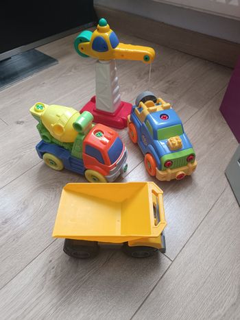 Lot de jouets de chantier grue de construction