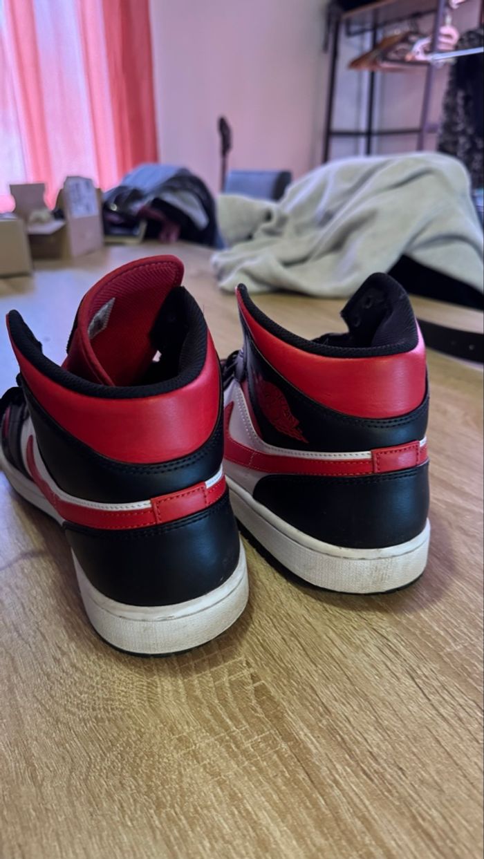 jordan air 1 mid bred toe - photo numéro 4