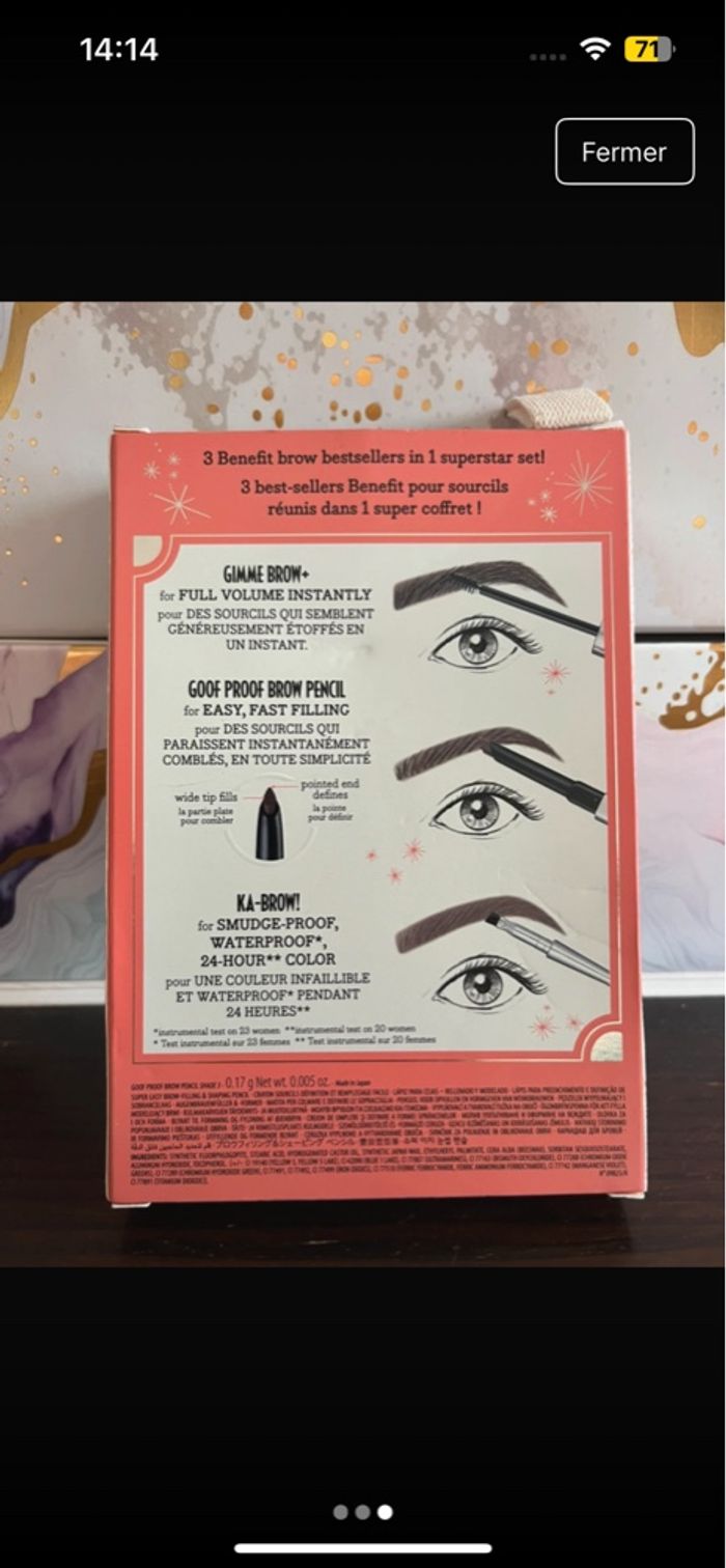 Coffret Benefit teinte 3 neuf - photo numéro 2