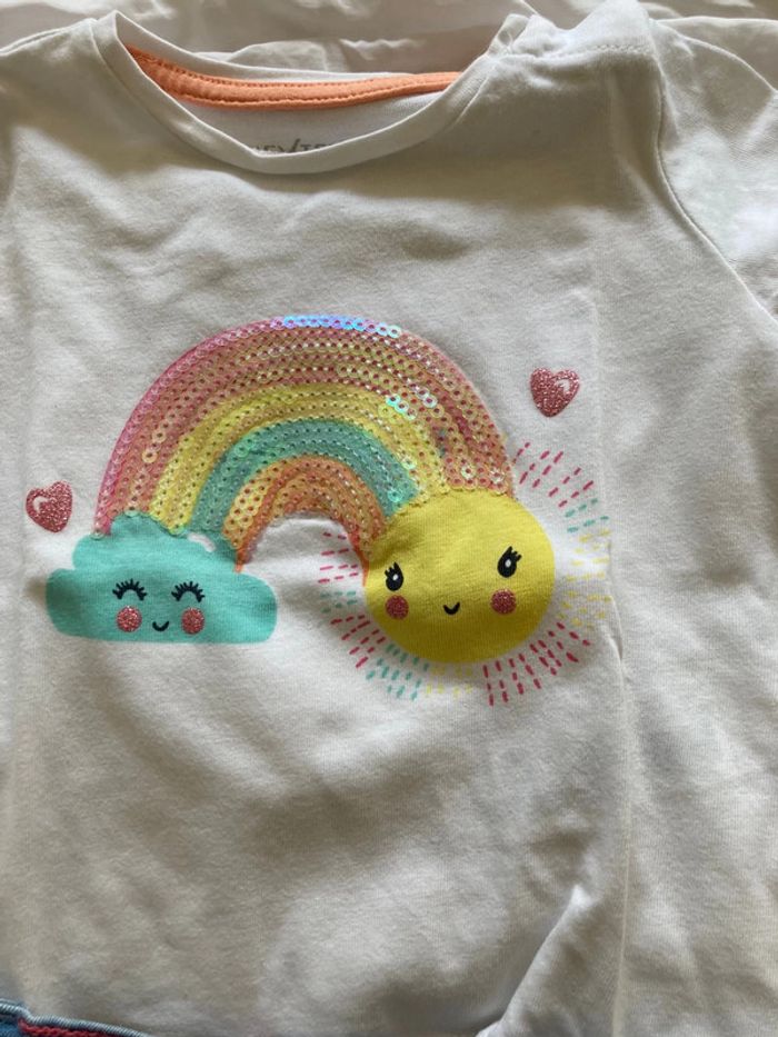 Ensemble jeans haut fille in extenso 9 mois - photo numéro 2