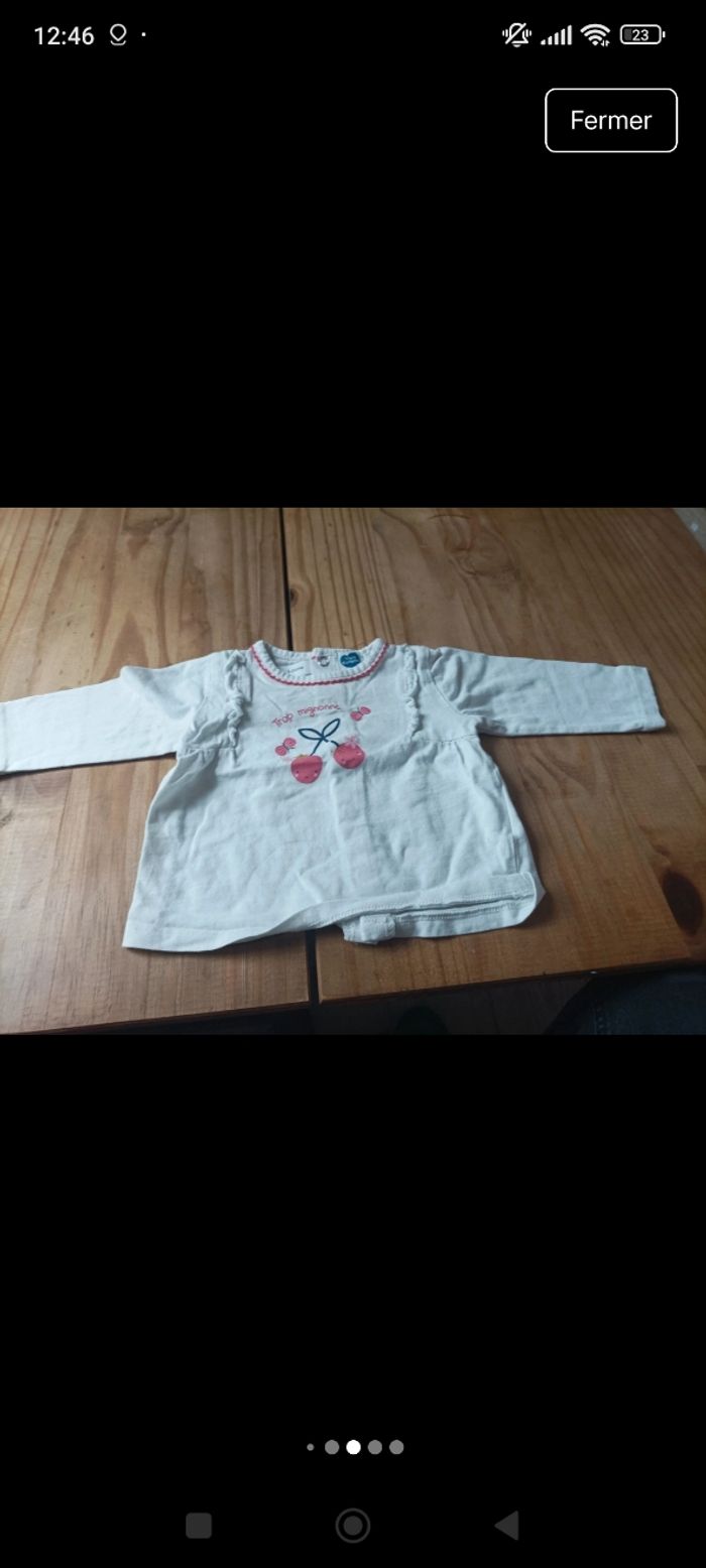 Lot de tes shirt bébé fille est 1 combi short - photo numéro 3