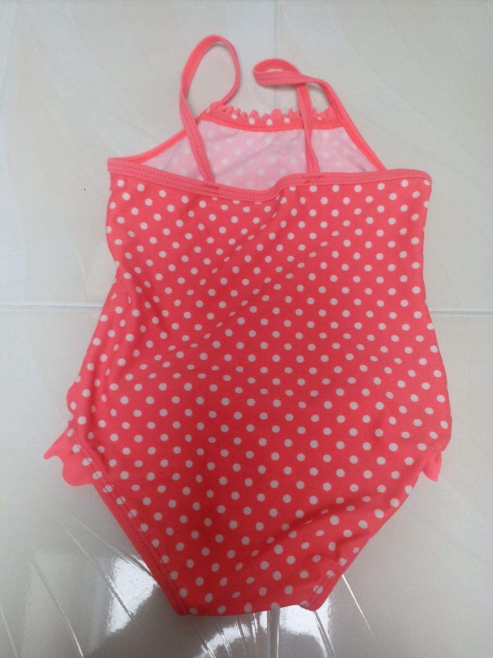 Maillot de bain rose à pois blanc - photo numéro 2