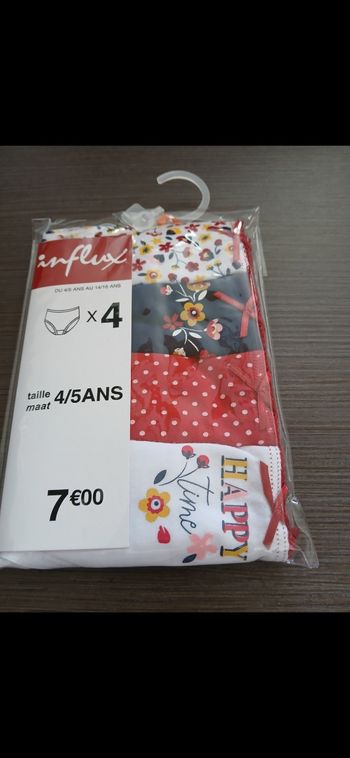 Lot 4 culottes en coton fille 4/5 ans