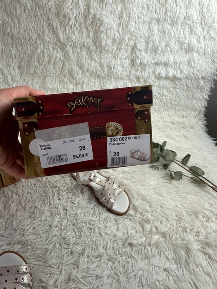 Paire de sandales rose étoile Bellamy taille 28 - photo numéro 7