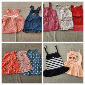 Lot 10 robes 12 mois été