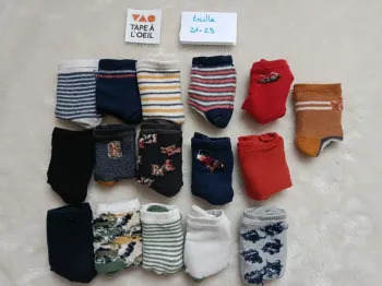 Lot de 16 paires de chaussettes 21-23 tape a l'oeil
