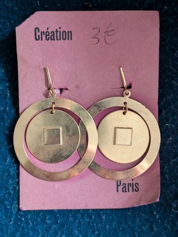 Créoles a clips vintage