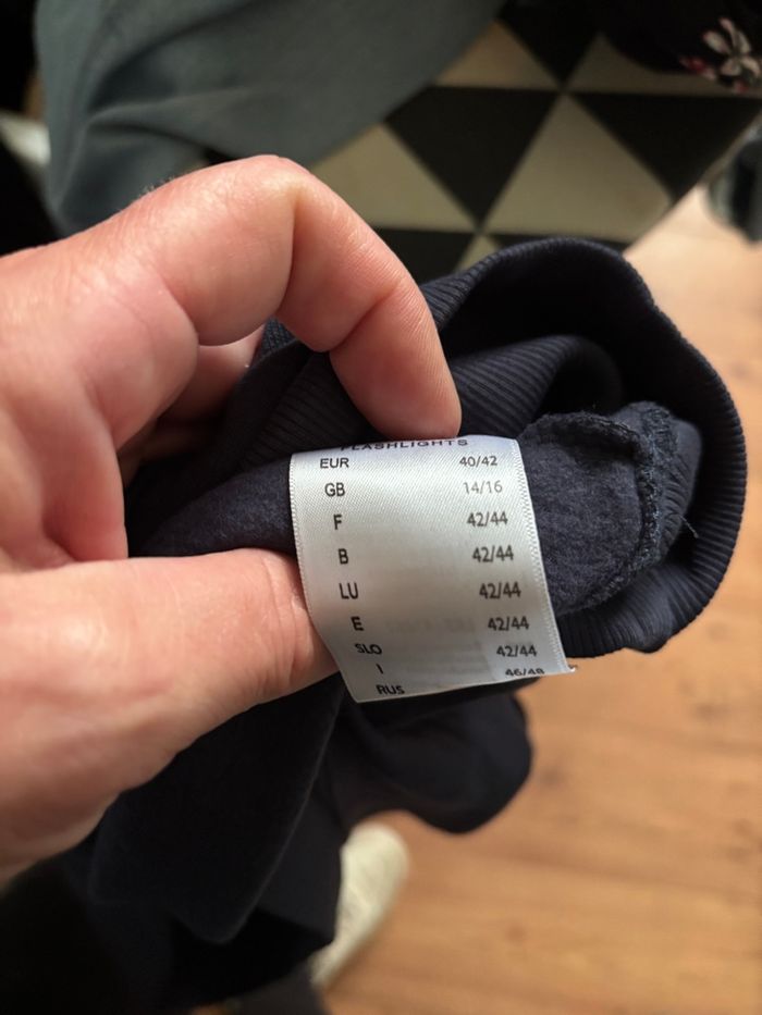Sweat fantaisie à capuche bleu - photo numéro 2