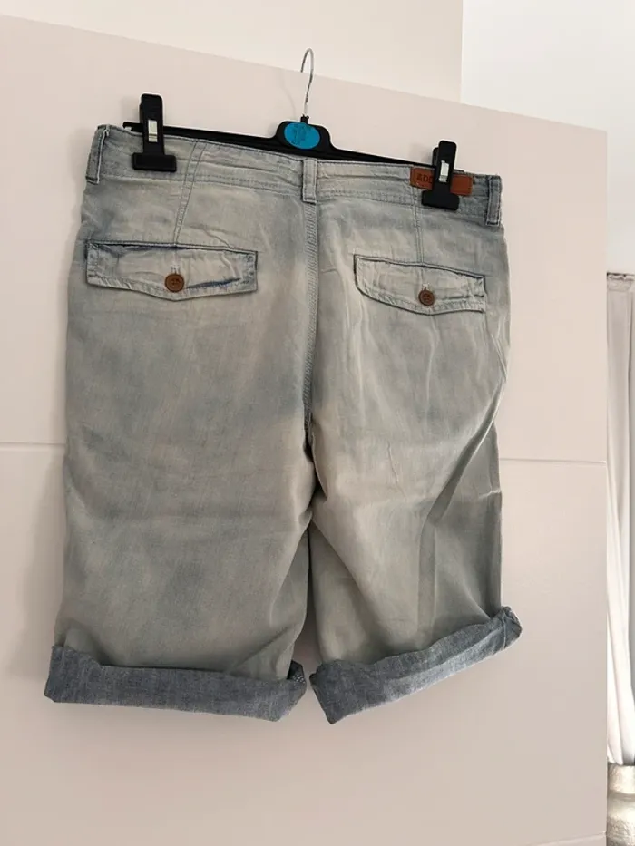 Bermuda short jean hm h&m denim poches Kort Pantaloncini di jeans Pantalones destroy corto hombre - photo numéro 2
