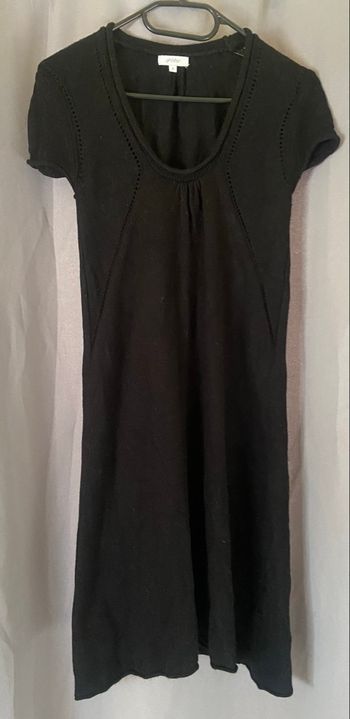 Robe pull noir »Phildar »manches courtes 