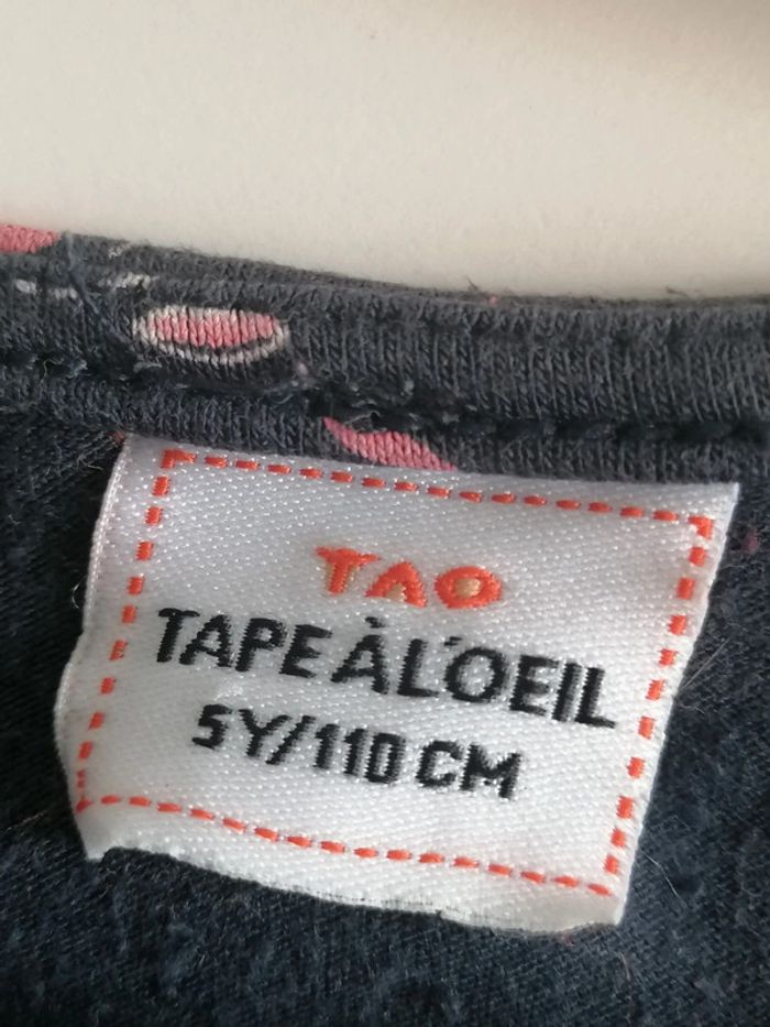 Robe aubergine fleurie Tao 5ans 110cm - photo numéro 2