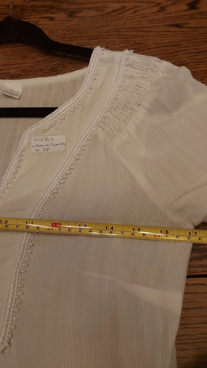 Blouse blanche Camaieu t 38 - photo numéro 6