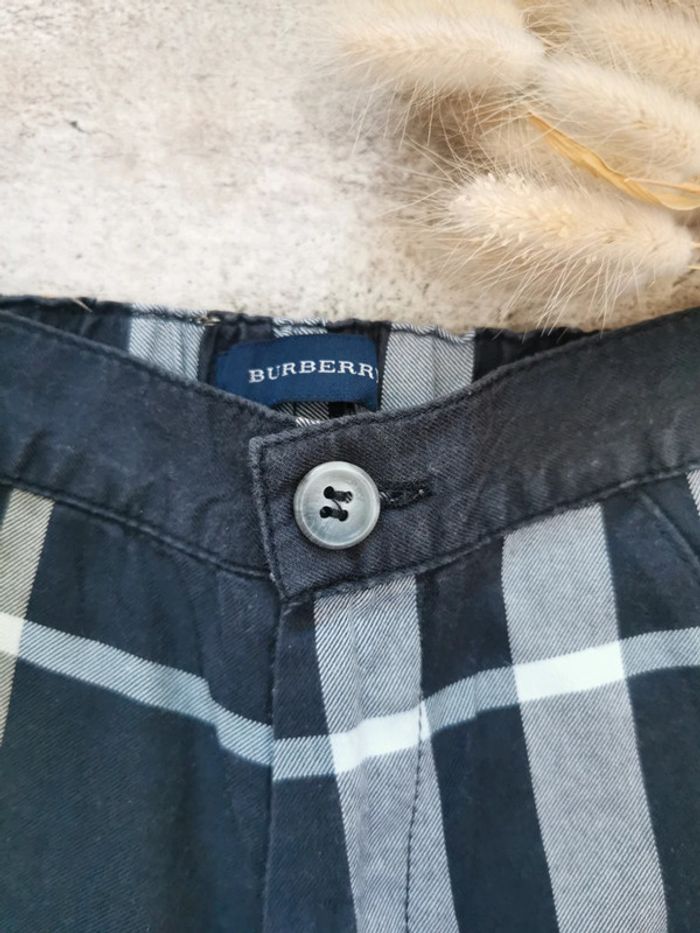 🌹Burberry très joli short/Bermuda bébé garçon coton noir rayé blanc gris 6mois - photo numéro 10