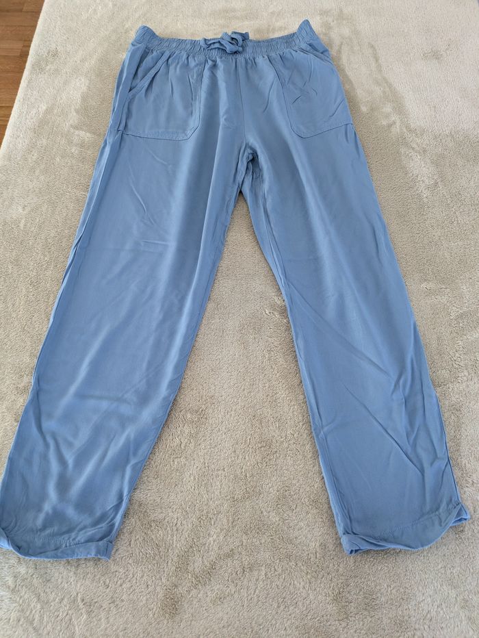 Pantalon Fluide Léger Bleu Ciel - Taille 40