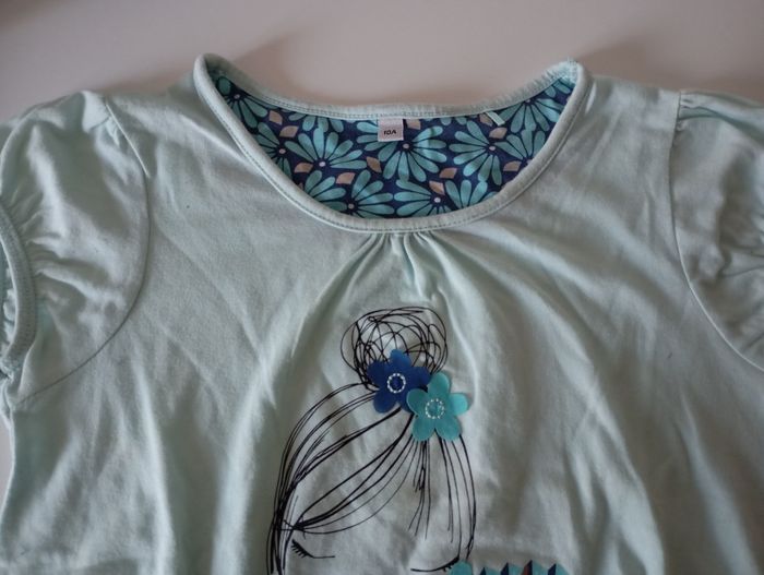 Ensemble assorti . Jupe 8 ans ,tee shirt manches courtes 10 ans. Coton . Parfait état - photo numéro 5