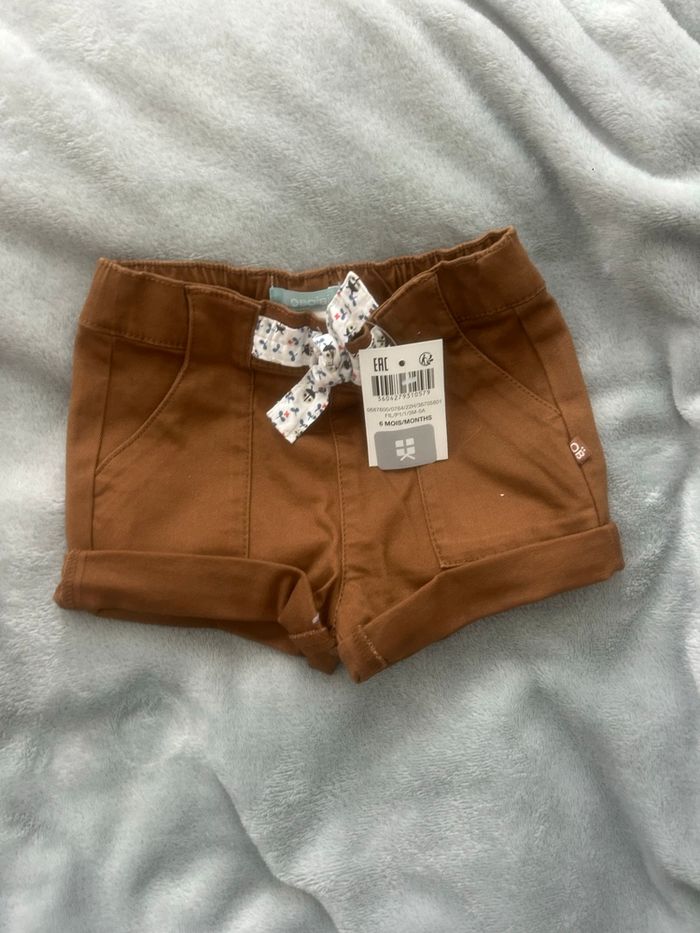 Short bébé fille 6 mois obaibi neuf étiqueté