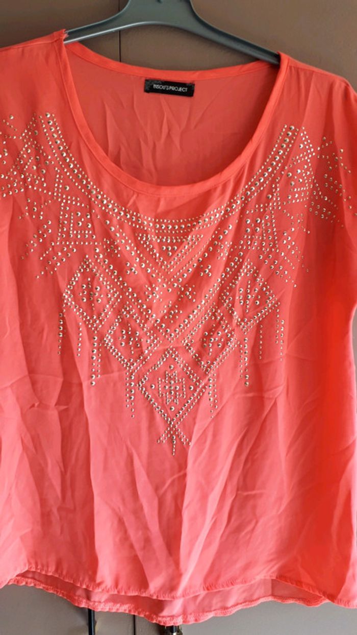 T-shirt rose flashy - photo numéro 2