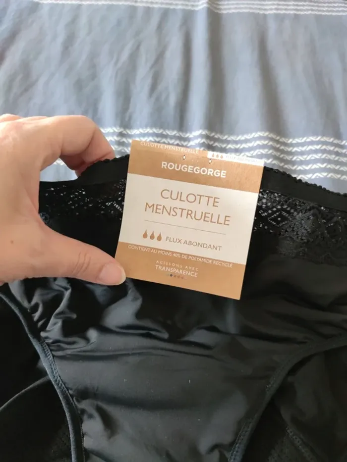 Culotte noire rouge gorge taille 46 - photo numéro 2