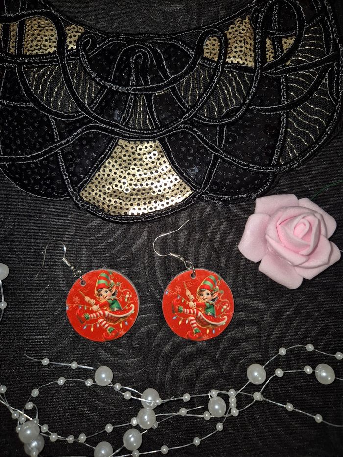 Boucle d'oreille Noël