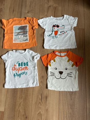 Lot de 4 tee-shirts 9 mois
