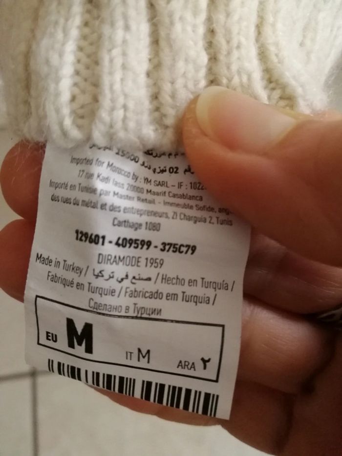 Pull rouge et blanc - photo numéro 3