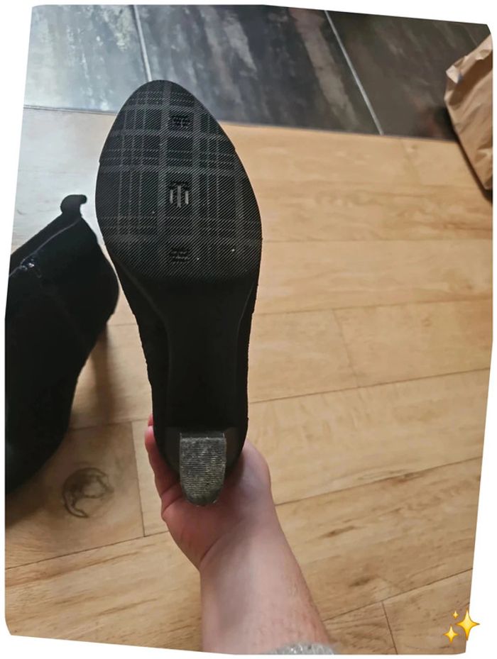 Bottines à talons Tommy Hilfiger noires en daim – Taille 40 👢 - photo numéro 6