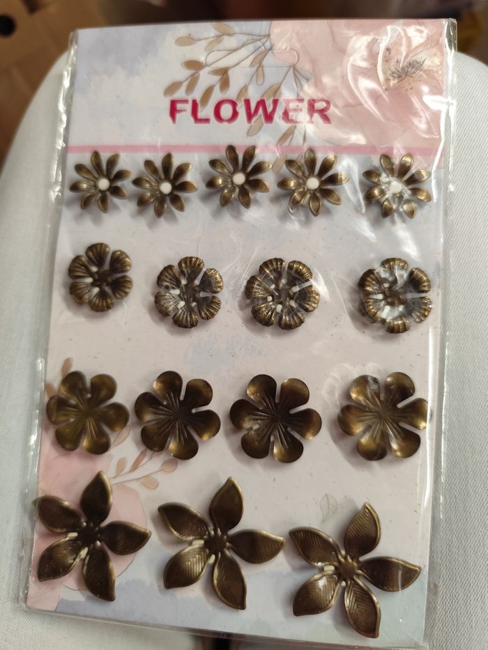 Scrapbooking fleur métal