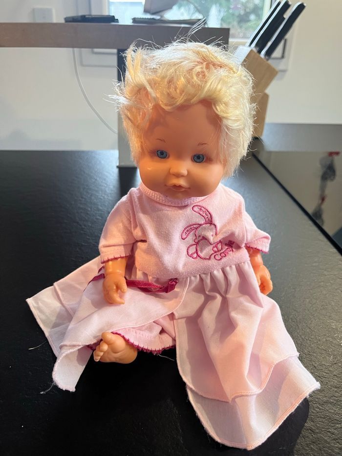 Lot poupées + couffin + lit parapluie – 2 bébés ~30 cm - photo numéro 2