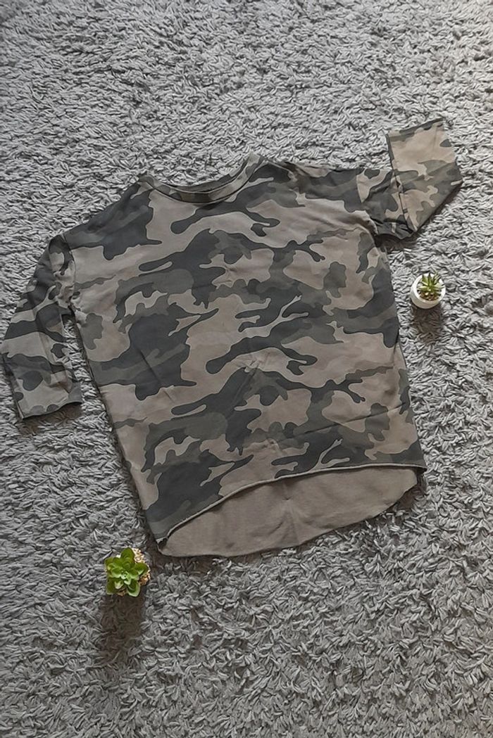 Sweat long imprimé militaire