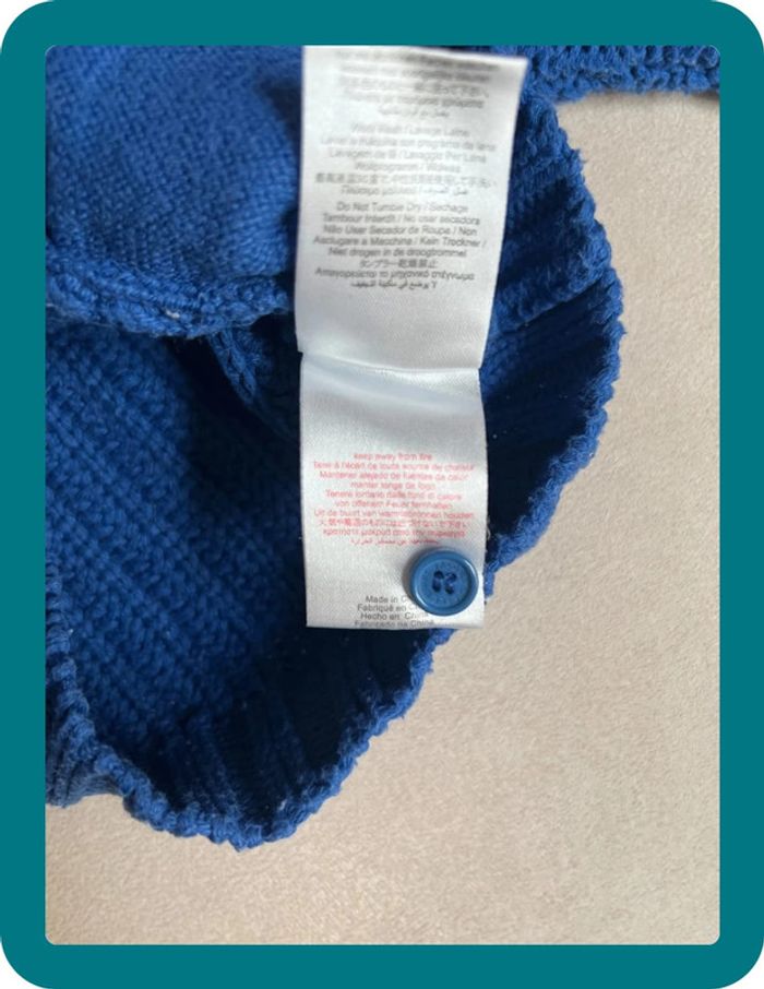 Gilet torsadé bleu électrique à col 9 mois - Little Marc Jacobs - photo numéro 7