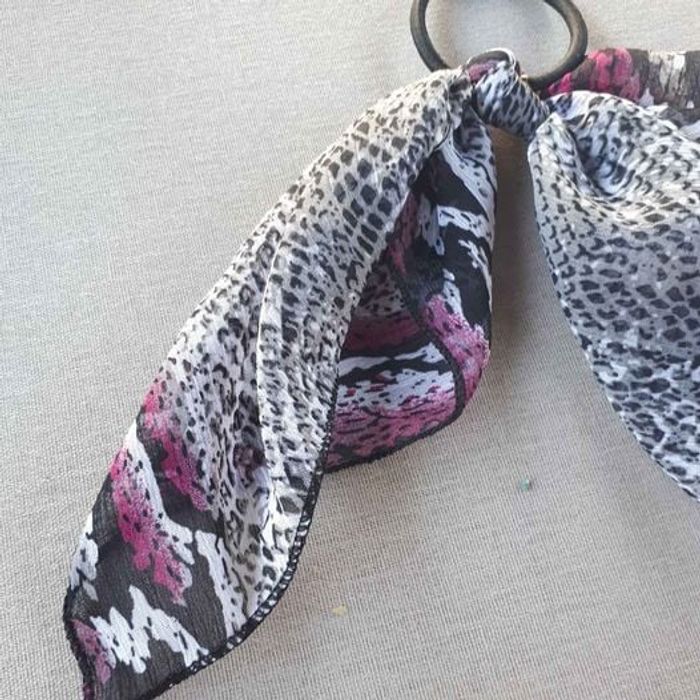 élastique avec tissu rose et noir - photo numéro 2