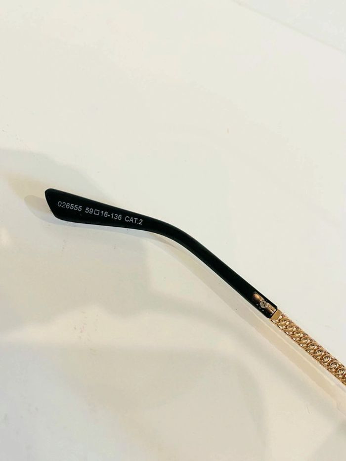 Lunette de soleil femme verte dorée et marron léopard verres dégradés UV protection cat 2 - photo numéro 6