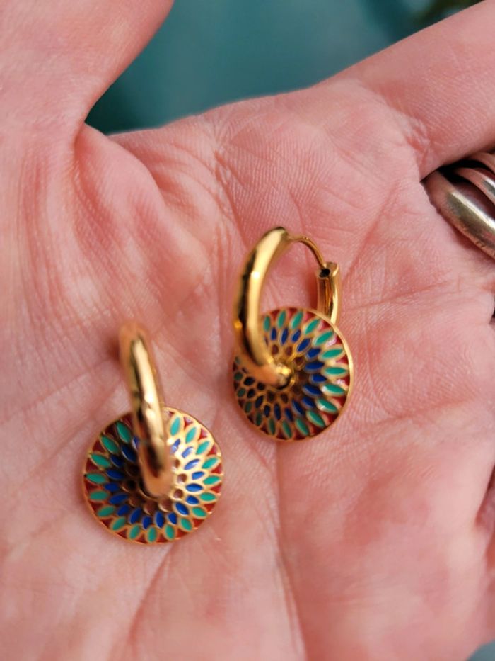 Parure acier inoxydable et émaux - photo numéro 4